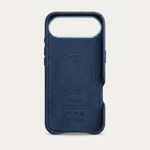 iPhone 17 Air MagSafe Uyumlu Premium Alcantara Dokulu Kılıf – Lacivert