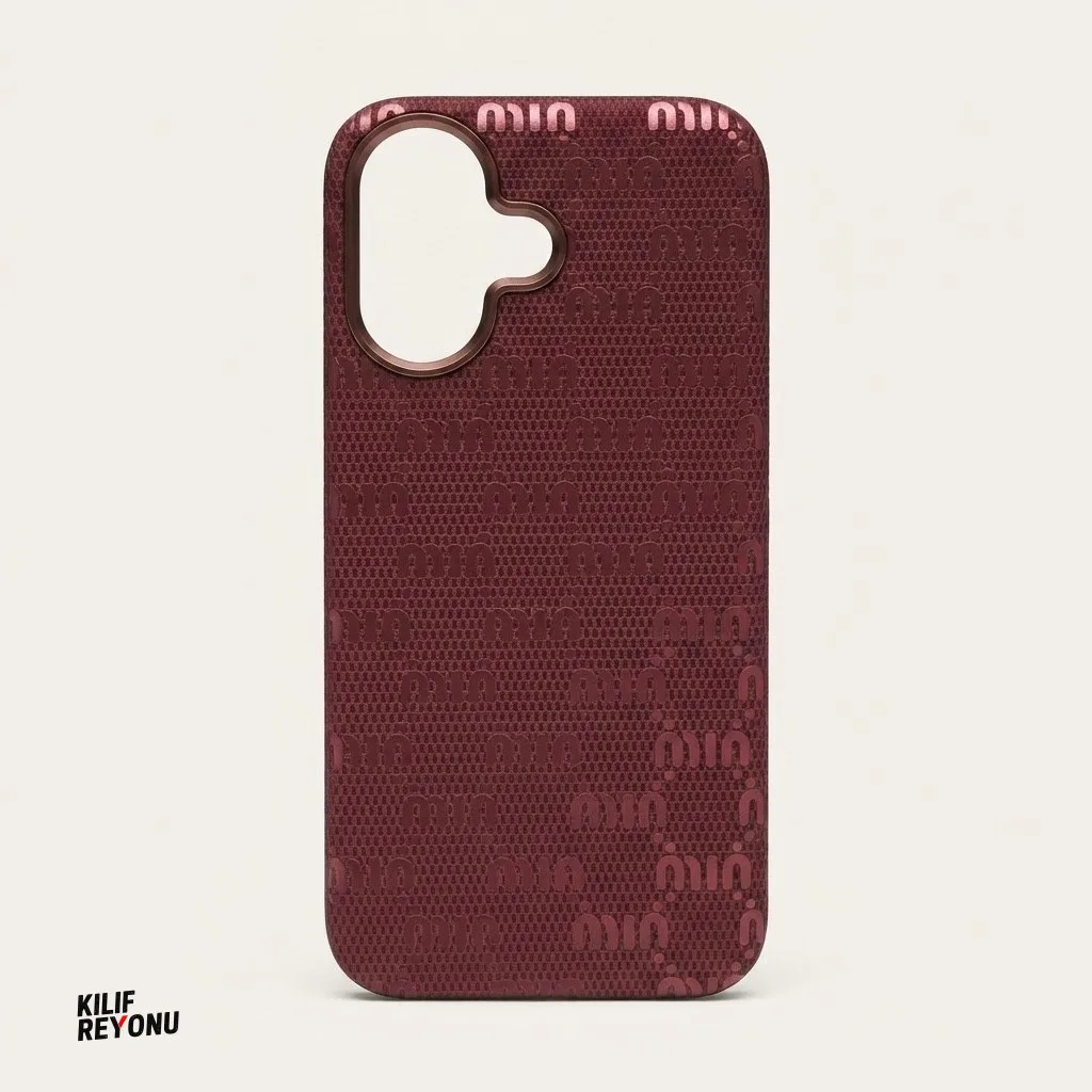 iPhone 16 Uyumlu İtalyan Stil Monogram Desenli Premium Kılıf