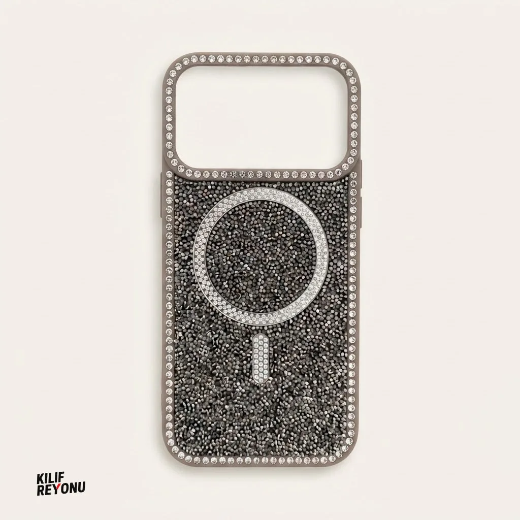 iPhone 17 Pro Max Crystal Shine Taşlı MagSafe Kılıf