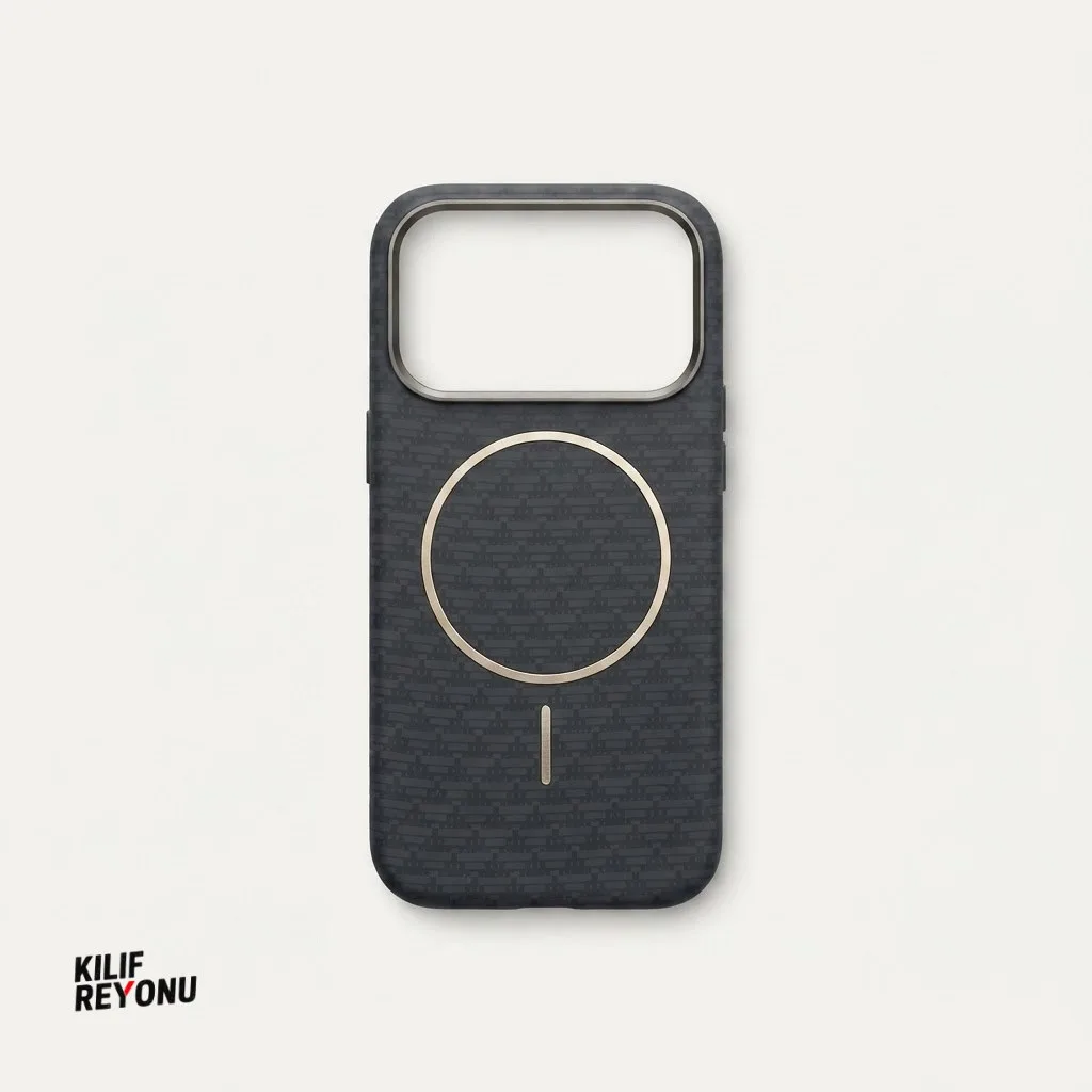 iPhone 17 Pro Premium Desenli MagSafe Kılıf – Siyah