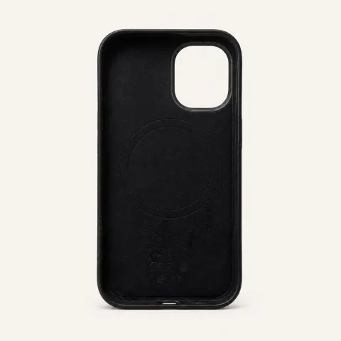 iPhone 17 MagSafe Uyumlu Premium Alcantara Dokulu Kılıf – Siyah