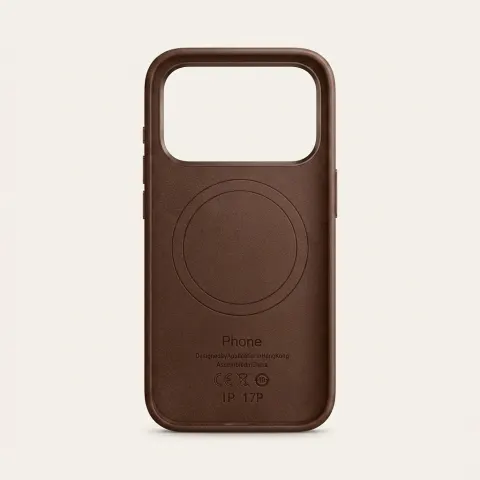 iPhone 17 Pro MagSafe Uyumlu Premium Alcantara Dokulu Kılıf – Mocha Kahve